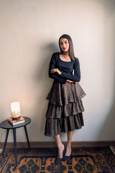 Ruffle Bliss Midi Skirt