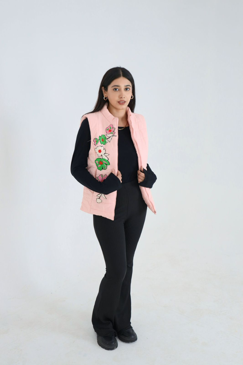 Pink Bloom Haven Puffer Jacket