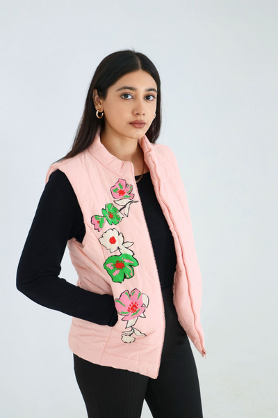 Pink Bloom Haven Puffer Jacket