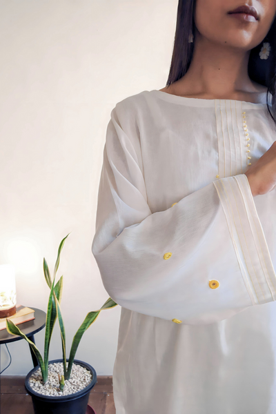 Chic White Minimalist Kurta
