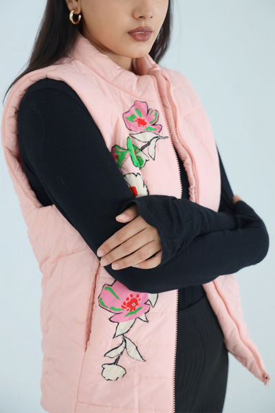 Pink Bloom Haven Puffer Jacket