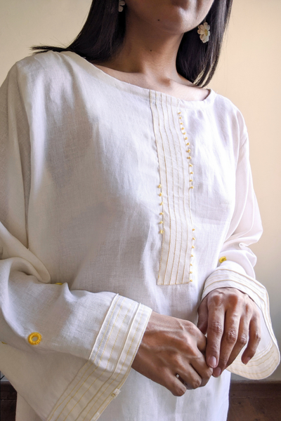 Chic White Minimalist Kurta