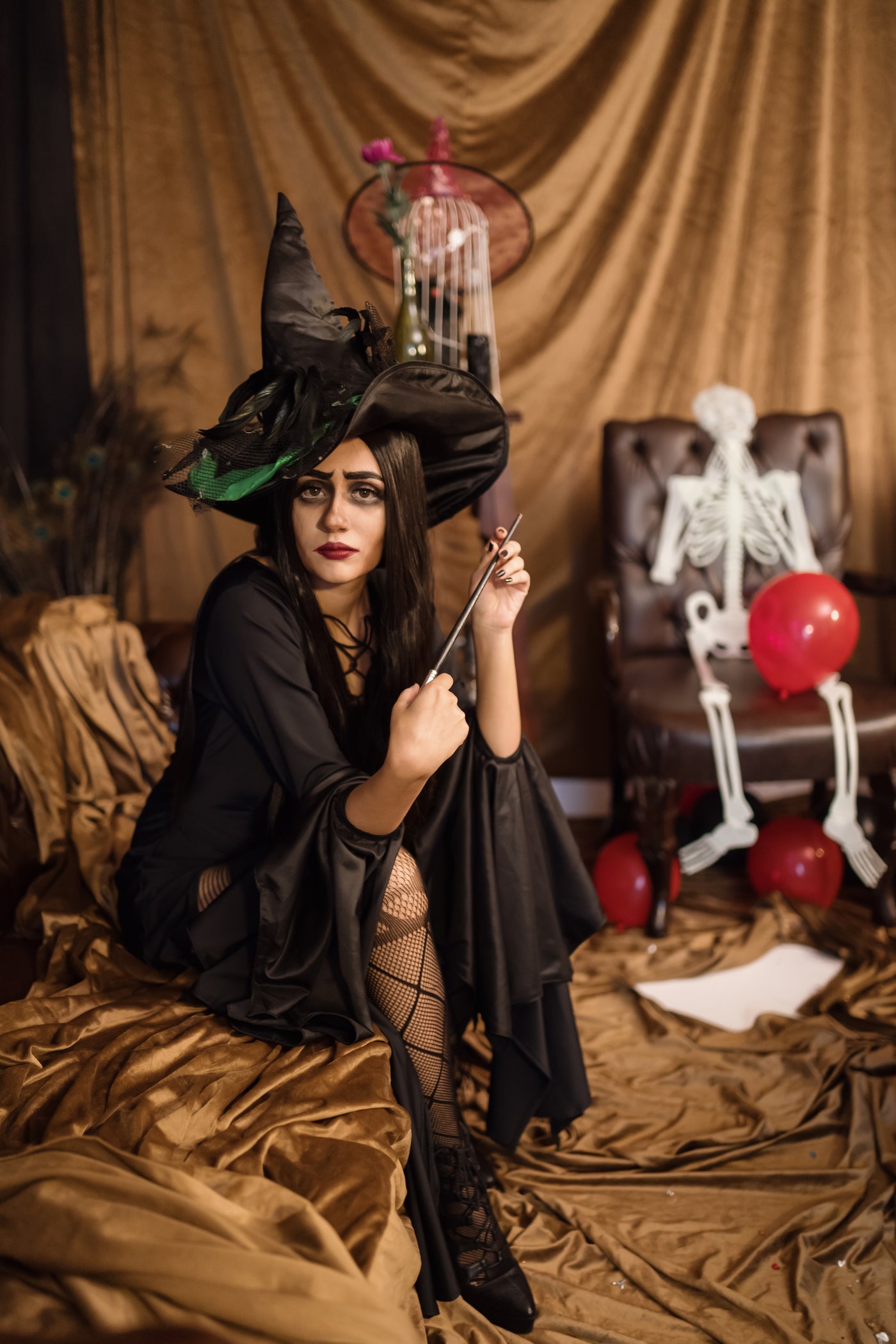 Nocturnal Temptation Gothic Batwing Dress for Halloween Glam